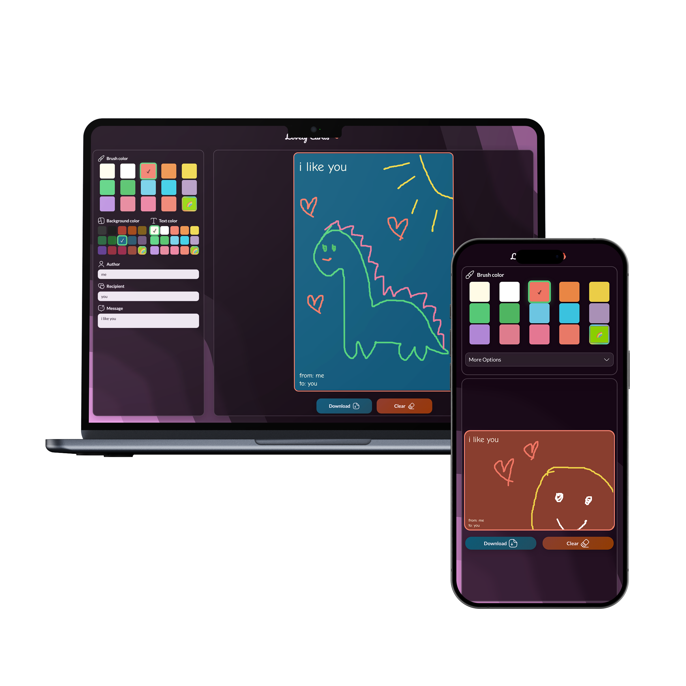 Lovely Cards Creator visualisation